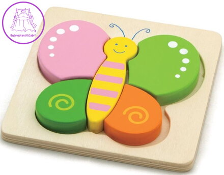 STUDO WOOD Dřevěné puzzle Motýlek 5 dílků