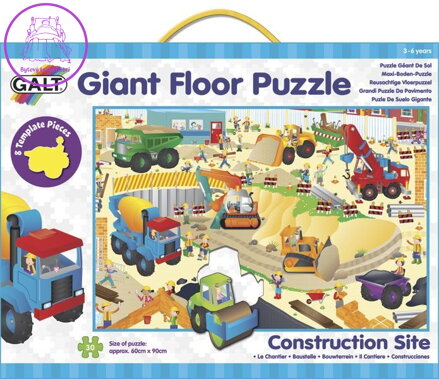 GALT Obří podlahové puzzle Staveniště 30 dílků