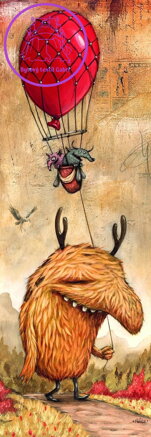 HEYE Vertikální puzzle Zozoville: Červený balón 1000 dílků