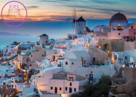 RAVENSBURGER Puzzle Večer v Santorini 1000 dílků
