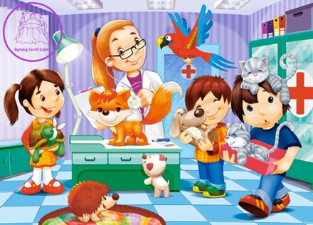 CASTORLAND Puzzle U veterináře 60 dílků