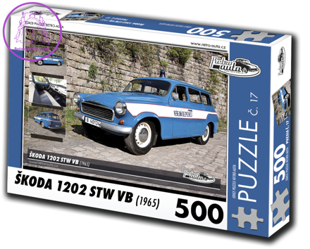 RETRO-AUTA Puzzle č. 17 Škoda 1202 STW VB (1965) 500 dílků
