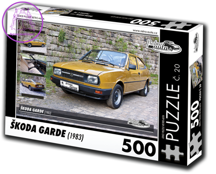 RETRO-AUTA Puzzle č. 20 Škoda Garde (1983) 500 dílků