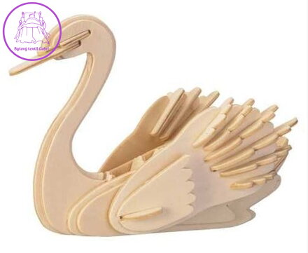 WOODEN TOY , WCK 3D puzzle Labuť