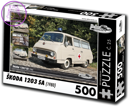 RETRO-AUTA Puzzle č. 25 Škoda 1203 SA (1980) 500 dílků