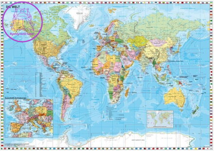 SCHMIDT Puzzle Politická mapa světa 1500 dílků