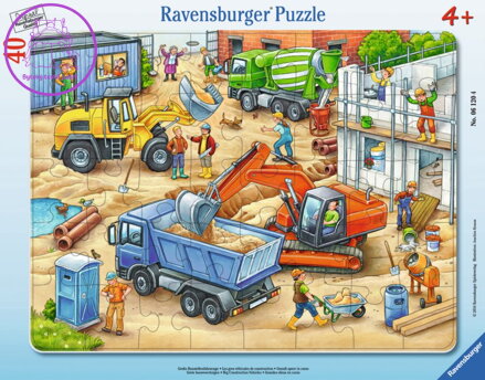 RAVENSBURGER Puzzle Velká stavební auta 40 dílků
