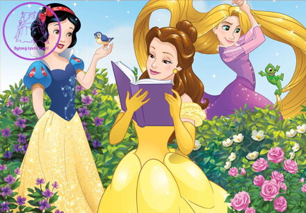 EDUCA Puzzle Disney Princezny: Sněhurka, Bella a Locika 100 dílků