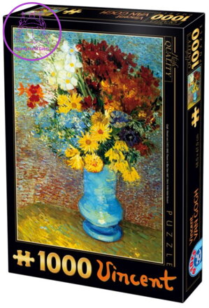 D-TOYS Puzzle Květiny v modré váze 1000 dílků