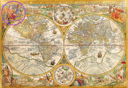 CLEMENTONI Puzzle Historická mapa světa 2000 dílků