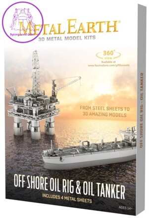 METAL EARTH 3D puzzle Ropná plošina a tanker (deluxe set)