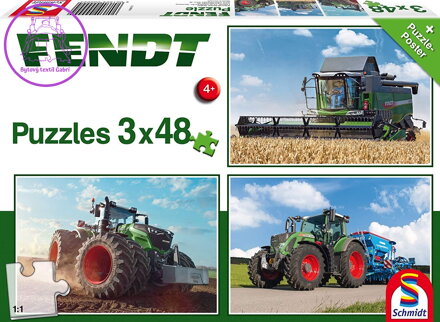 SCHMIDT Puzzle Traktory Fendt 3x48 dílků