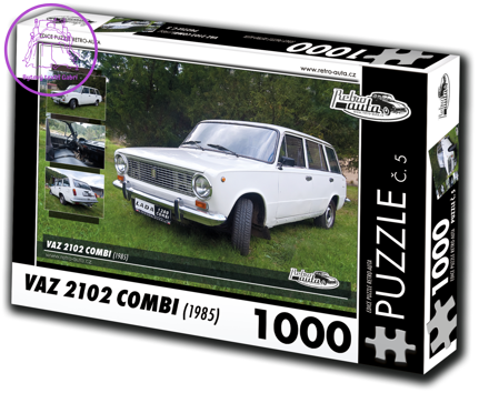 RETRO-AUTA Puzzle č. 5 VAZ 2102 Combi (1985) 1000 dílků