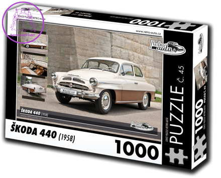 RETRO-AUTA Puzzle č. 45 Škoda 440 (1958) 1000 dílků