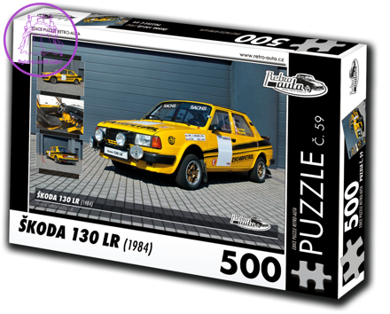 RETRO-AUTA Puzzle č. 59 Škoda 130 LR (1984) 500 dílků