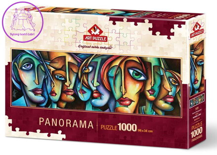 ART PUZZLE Panoramatické puzzle Tváře 1000 dílků