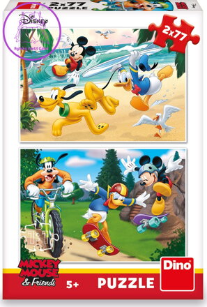 DINO Puzzle Mickey sportuje 2x77 dílků
