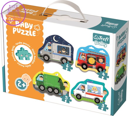 TREFL Baby puzzle Dopravní prostředky 4v1 (3,4,5,6 dílků)