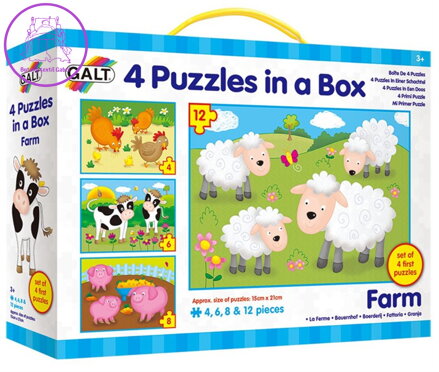GALT Puzzle Domácí zvířátka 4v1 (4,6,8,12 dílků)