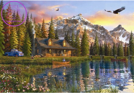 ANATOLIAN Puzzle Roubenka u jezera 2000 dílků