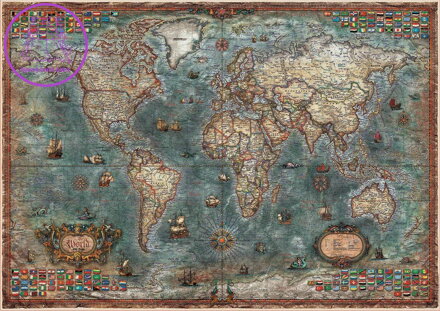 EDUCA Puzzle Politická mapa světa 8000 dílků