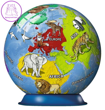 RAVENSBURGER Puzzleball Dětský globus se zvířaty (anglický) 72 dílků