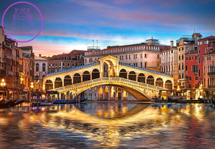 CASTORLAND Puzzle Noční most Rialto, Benátky 1000 dílků