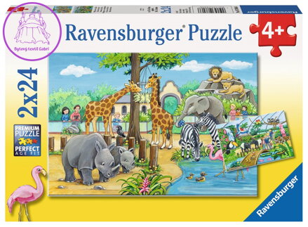 RAVENSBURGER Puzzle Vítejte v Zoo 2x24 dílků