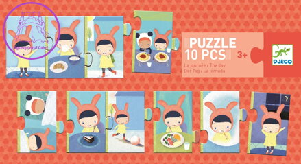 DJECO Puzzle Můj den 10 dílků