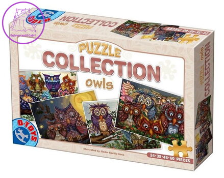 D-TOYS Puzzle Sovičky 4v1 (24,35,48,60 dílků)