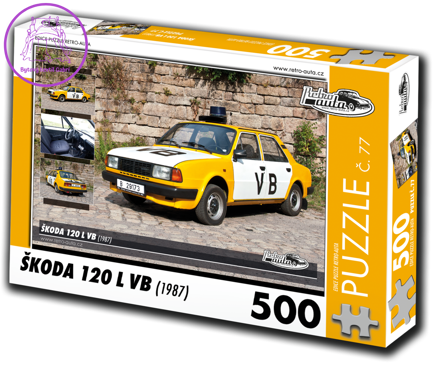 RETRO-AUTA Puzzle č. 77 Škoda 120 L VB (1987) 500 dílků