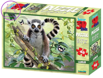 PRIME 3D Puzzle Lemur 3D 48 dílků