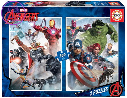 EDUCA Puzzle Avengers 2x500 dílků