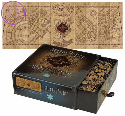 NOBLE PARTNERS Panoramatické puzzle Harry Potter: Pobertův plánek 1000 dílků