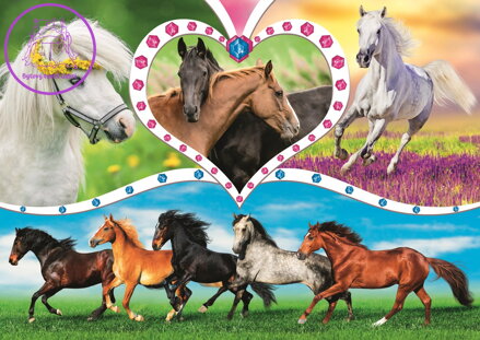 TREFL Puzzle Krásní koně 200 dílků