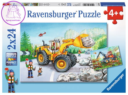 RAVENSBURGER Puzzle Těžká technika v akci 2x24 dílků