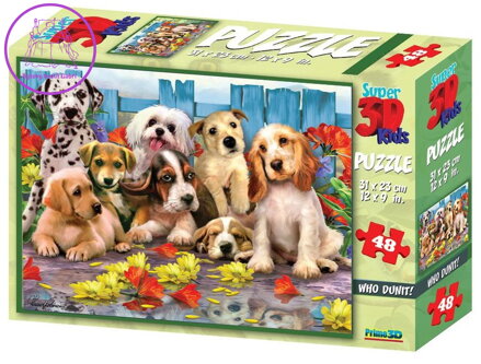 PRIME 3D Puzzle Pejsci 3D 48 dílků