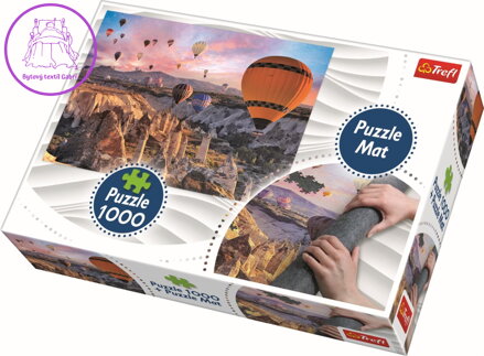 TREFL Puzzle Balóny nad Kappadokií 1000 dílků + Podložka pod puzzle