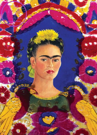 EUROGRAPHICS Puzzle Portrét Frídy Kahlo v rámu 1000 dílků