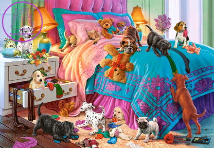 CASTORLAND Puzzle Neposedná štěňata 1000 dílků