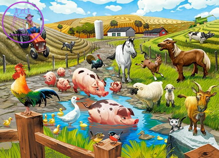 CASTORLAND Puzzle Život na farmě 70 dílků