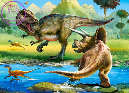 CASTORLAND Puzzle Tyranosaurus vs. Triceratops 70 dílků