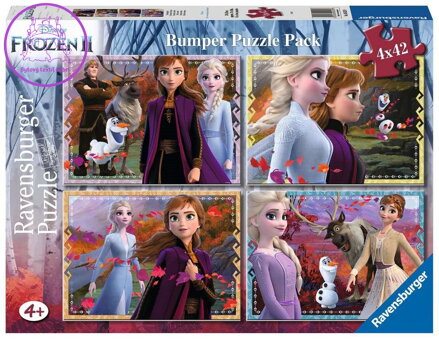RAVENSBURGER Puzzle Ledové království 2: Osud čeká 4x42 dílků