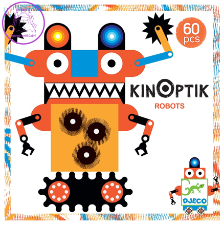 DJECO Magnetické puzzle Kinoptik Roboti