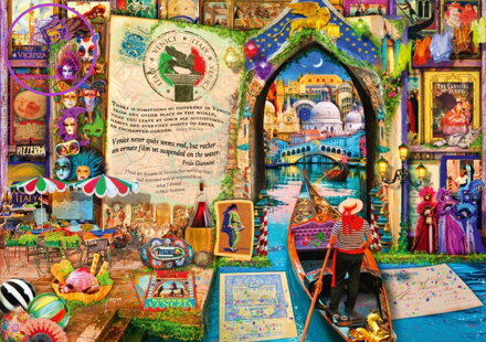 BLUEBIRD Puzzle Život jako otevřená kniha: Benátky 4000 dílků