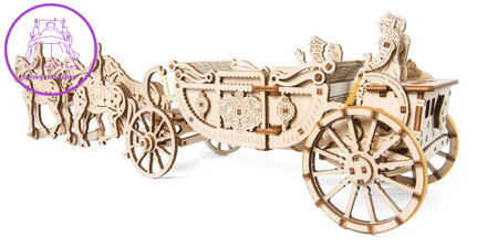 UGEARS 3D puzzle Královský kočár 290 dílků