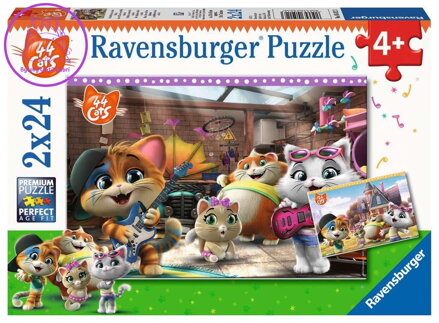 RAVENSBURGER Puzzle 44 koček 2x24 dílků
