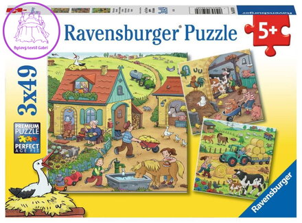 RAVENSBURGER Puzzle Na farmě 3x49 dílků