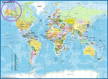 RAVENSBURGER Puzzle Mapa světa XXL 200 dílků