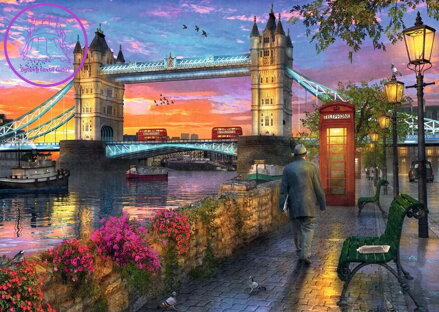 RAVENSBURGER Puzzle Západ slunce nad Tower Bridge 1000 dílků